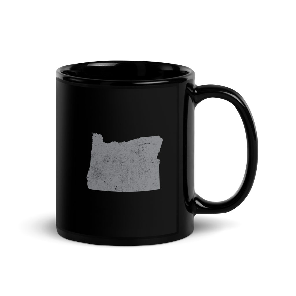Oregon State Black Glossy Ceramic Coffee Mug Beaver State State Pride
