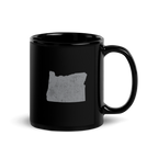 Oregon State Black Glossy Ceramic Coffee Mug Beaver State State Pride