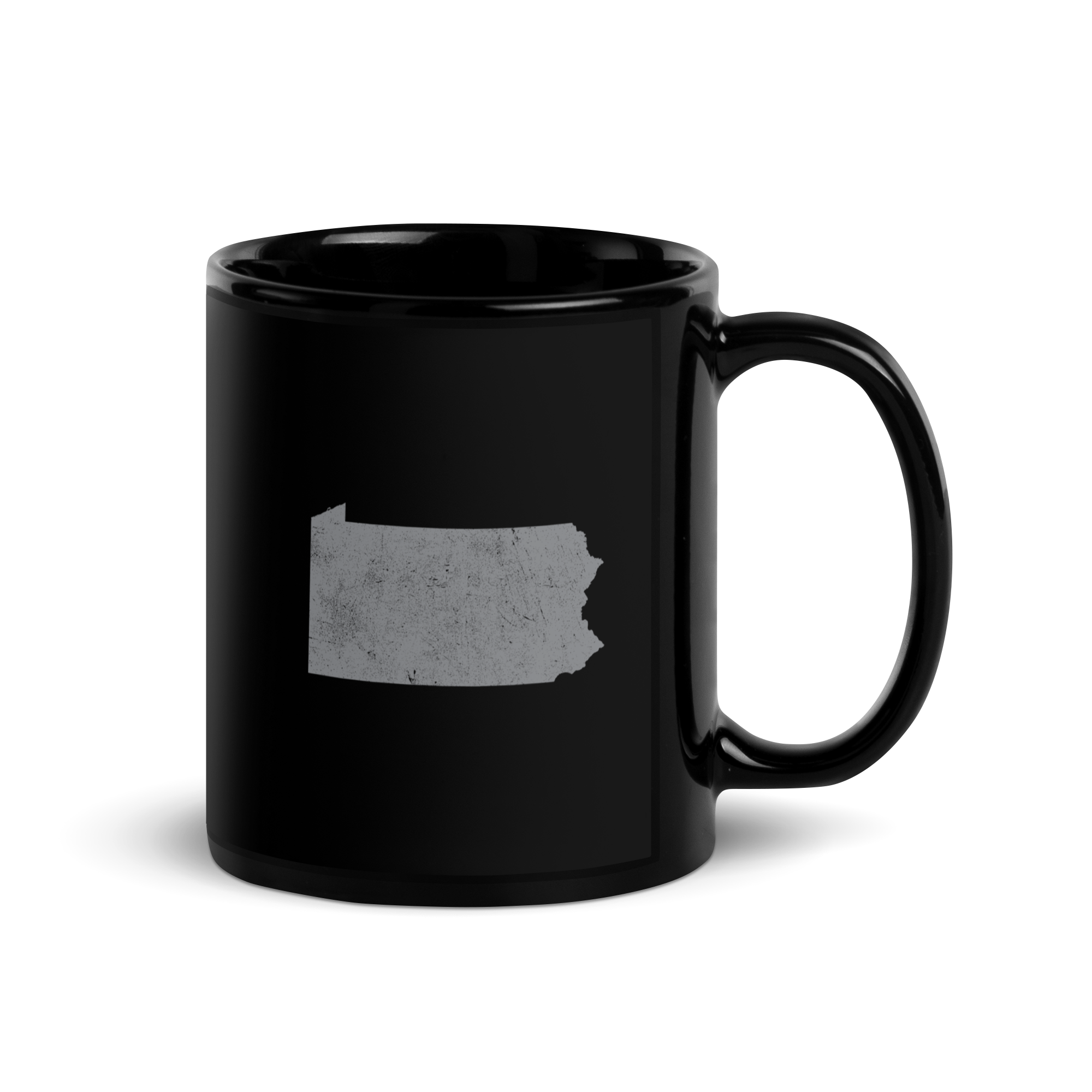 Pennsylvania State Black Glossy Ceramic Coffee Mug Keystone State State Pride