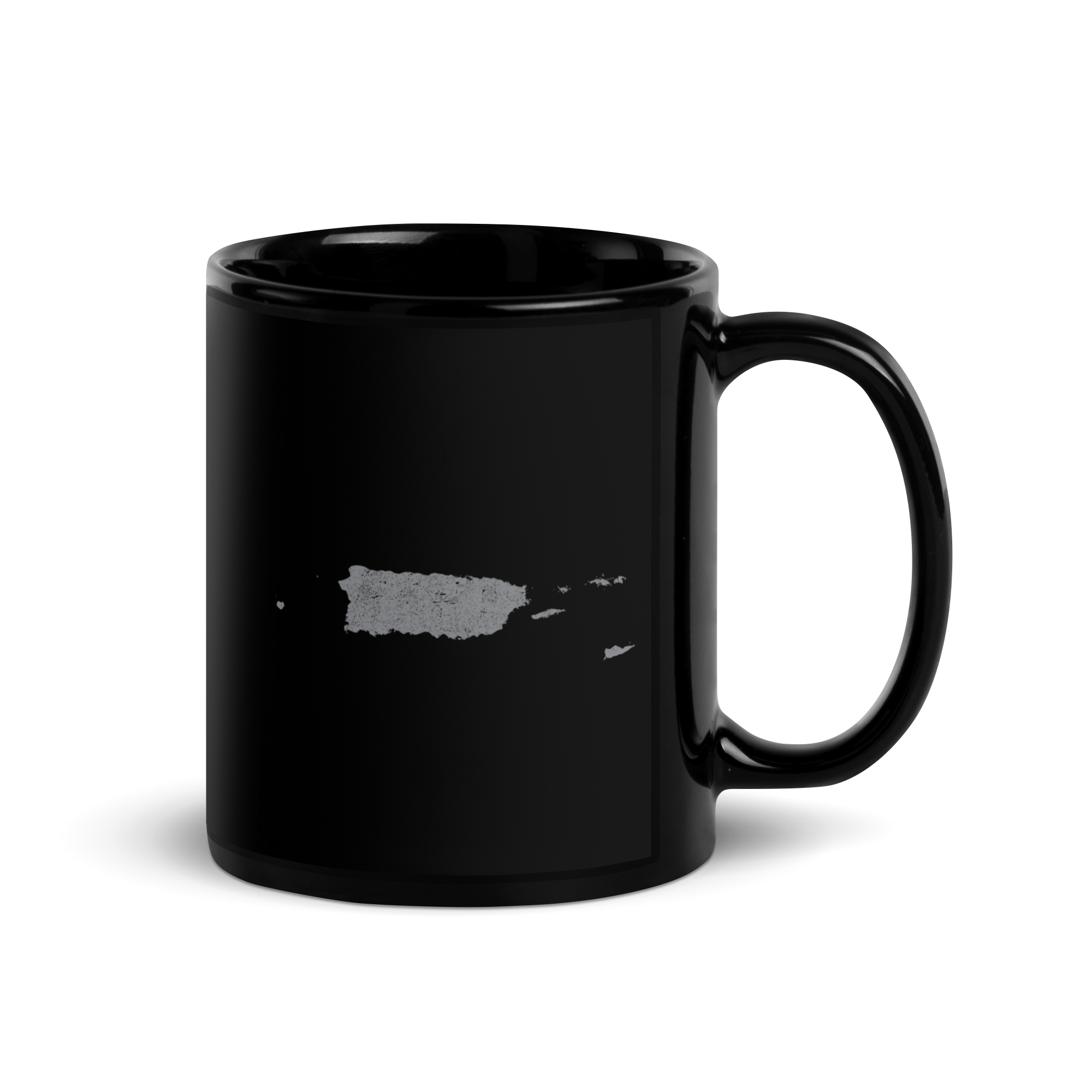 Puerto Rico State Black Glossy Ceramic Coffee Mug Island of Enchantment State Pride