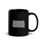 South Dakota State Black Glossy Ceramic Coffee Mug Mount Rushmore State State Pride