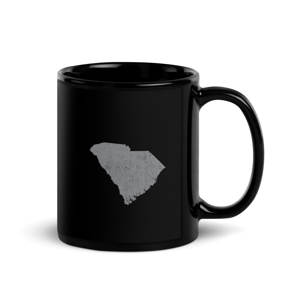 South Carolina State Black Glossy Ceramic Coffee Mug Palmetto State State Pride