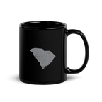 South Carolina State Black Glossy Ceramic Coffee Mug Palmetto State State Pride
