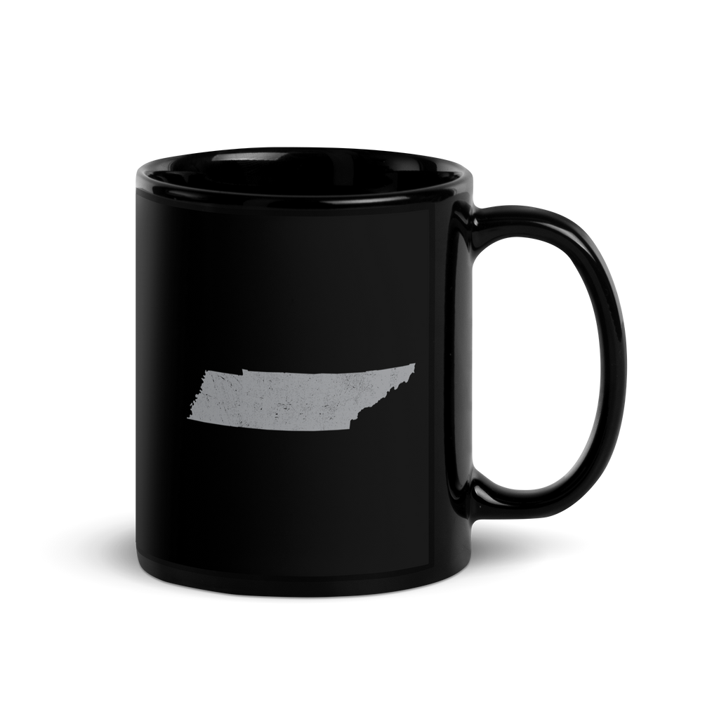 Tennessee State Black Glossy Ceramic Coffee Mug Volunteer State State Pride