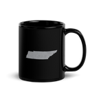 Tennessee State Black Glossy Ceramic Coffee Mug Volunteer State State Pride