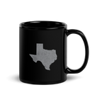 Texas State Black Glossy Ceramic Coffee Mug Lone Star State State Pride