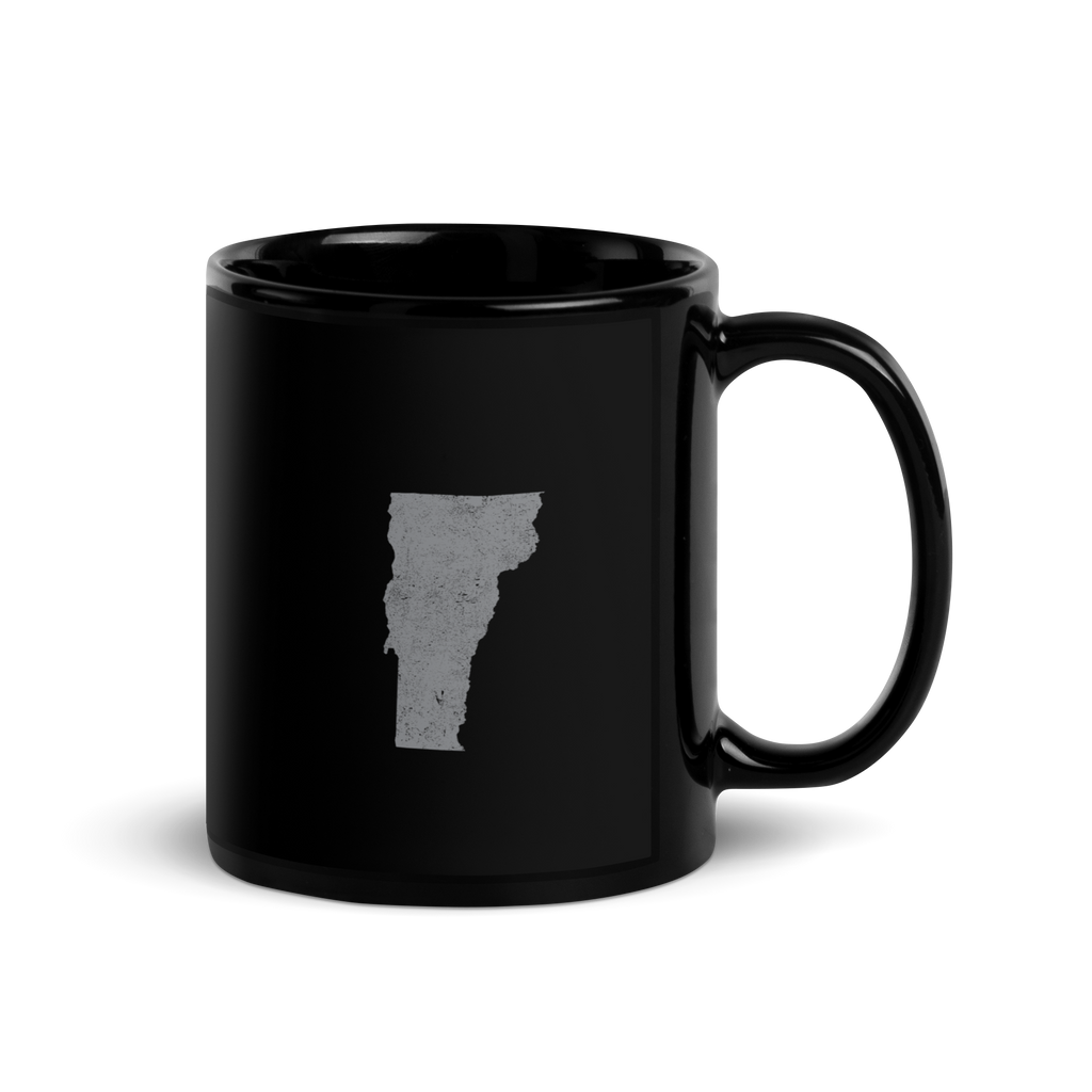 Vermont State Black Glossy Ceramic Coffee Mug Green Mountain State State Pride