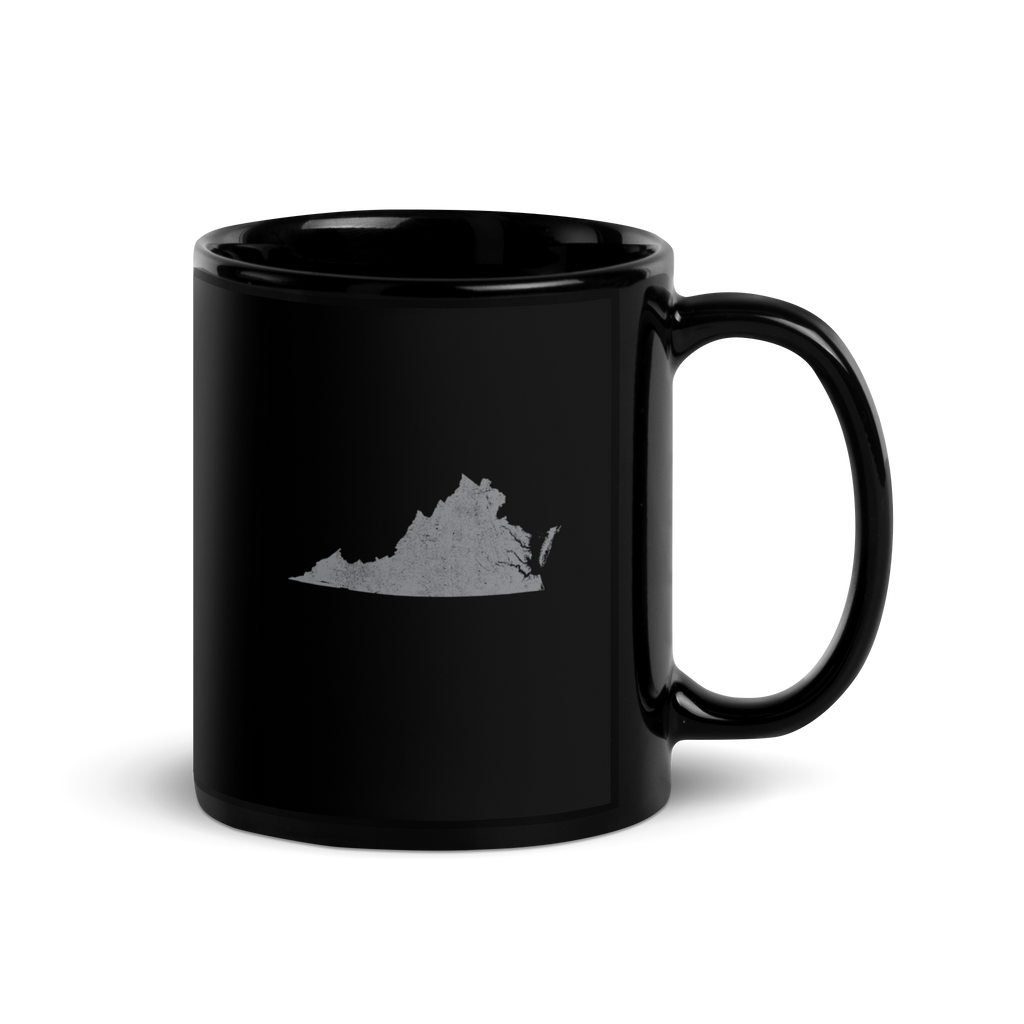 Virginia State Black Glossy Ceramic Coffee Mug Old Dominion State Pride