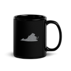 Virginia State Black Glossy Ceramic Coffee Mug Old Dominion State Pride