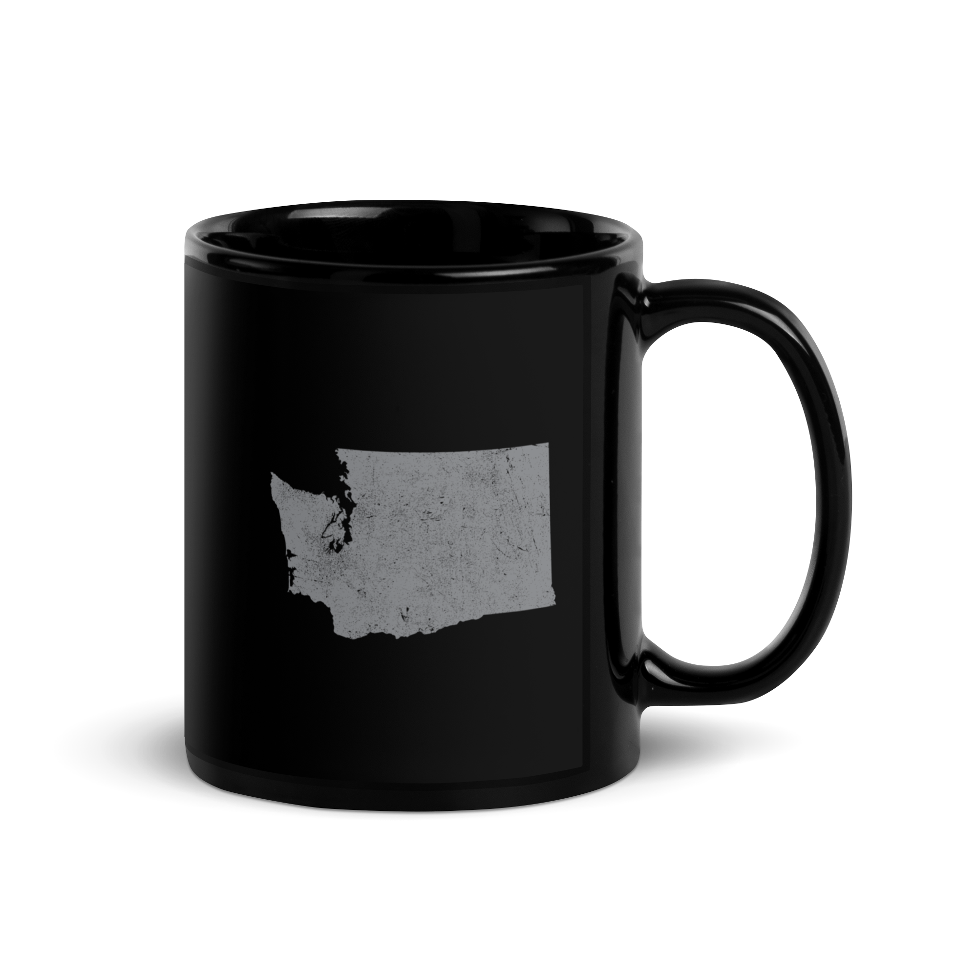 Washington State Black Glossy Ceramic Coffee Mug Evergreen State State Pride
