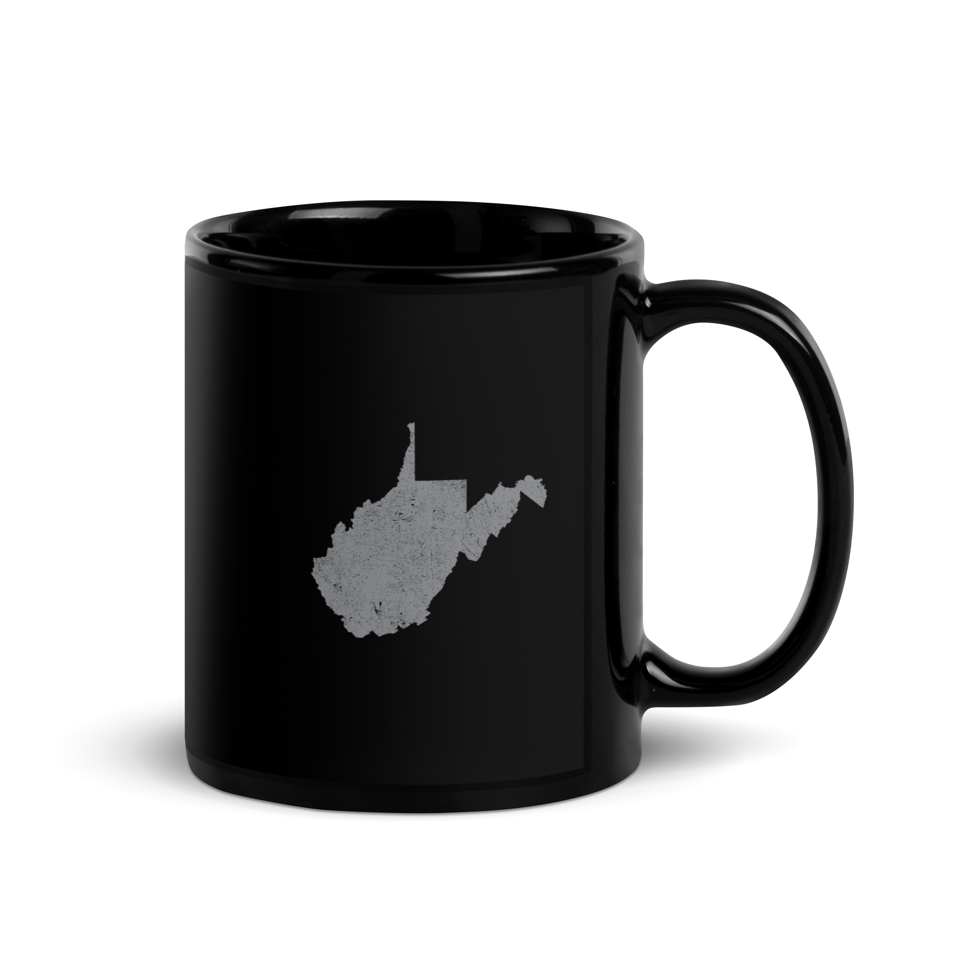 West Virginia State Black Glossy Ceramic Coffee Mug Mountain State State Pride
