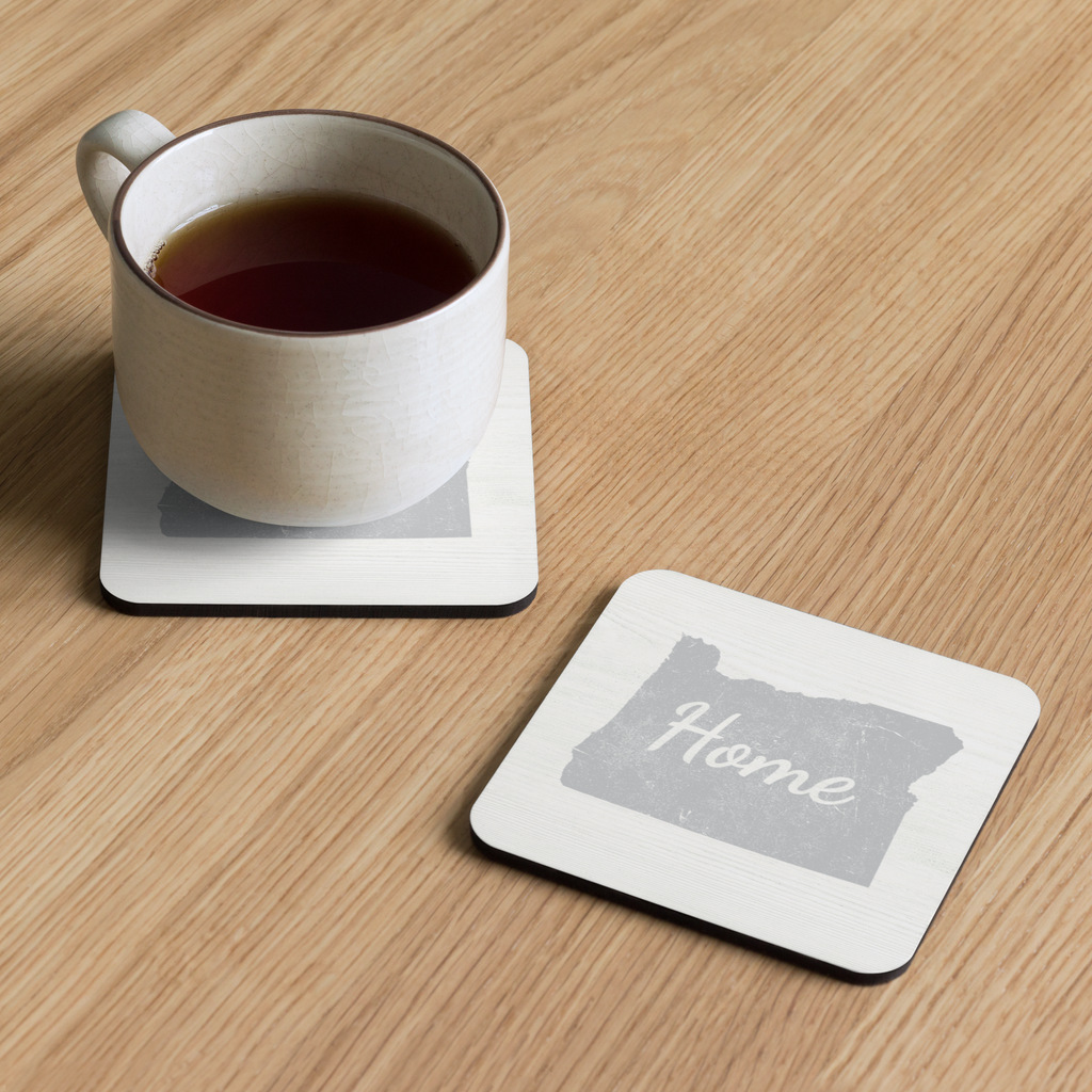 Oregon Home Cork-Back Coasters 4-Pack Beaver State State Pride Drink Coasters