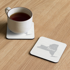 New York Home Cork-Back Coasters 4-Pack Empire State State Pride Drink Coasters