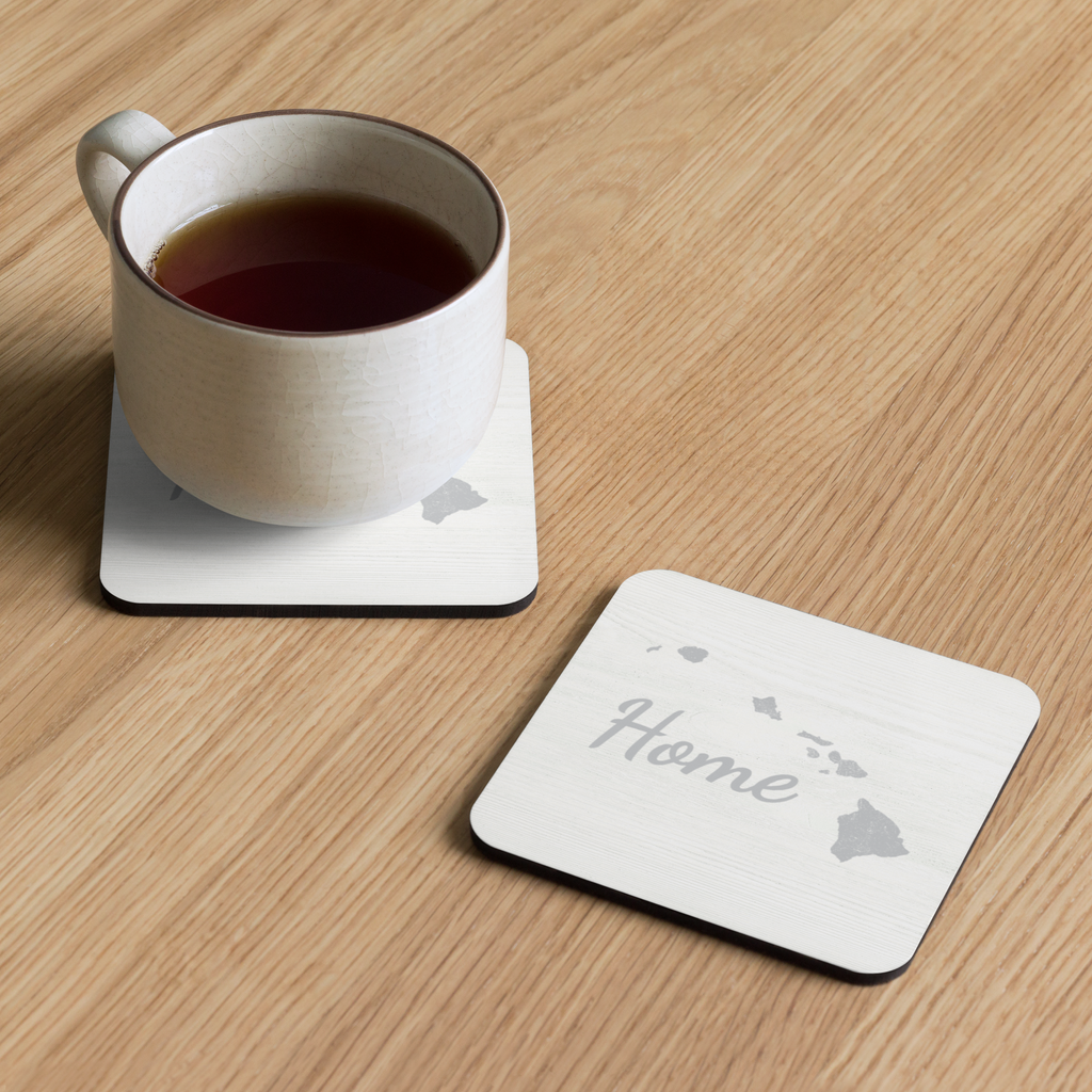 Hawaii Home Cork-Back Coasters 4-Pack Aloha State State Pride Drink Coasters