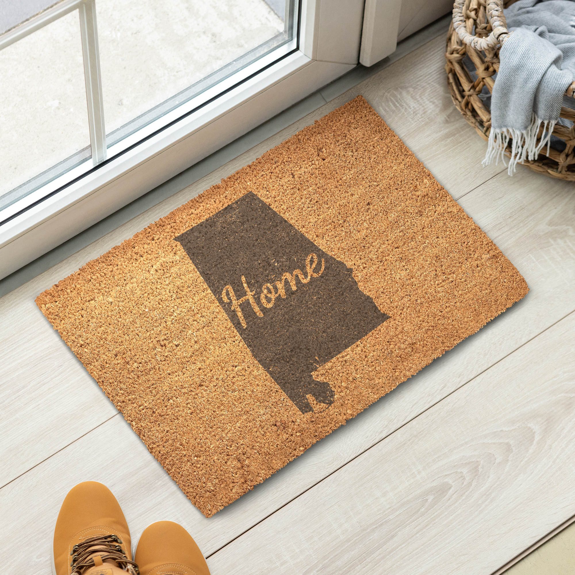 Alabama Home Welcome Doormat State Silhouette Heart of Dixie Door Mat