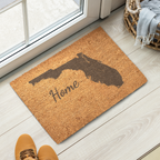 Florida Home Welcome Doormat State Silhouette Sunshine State Door Mat