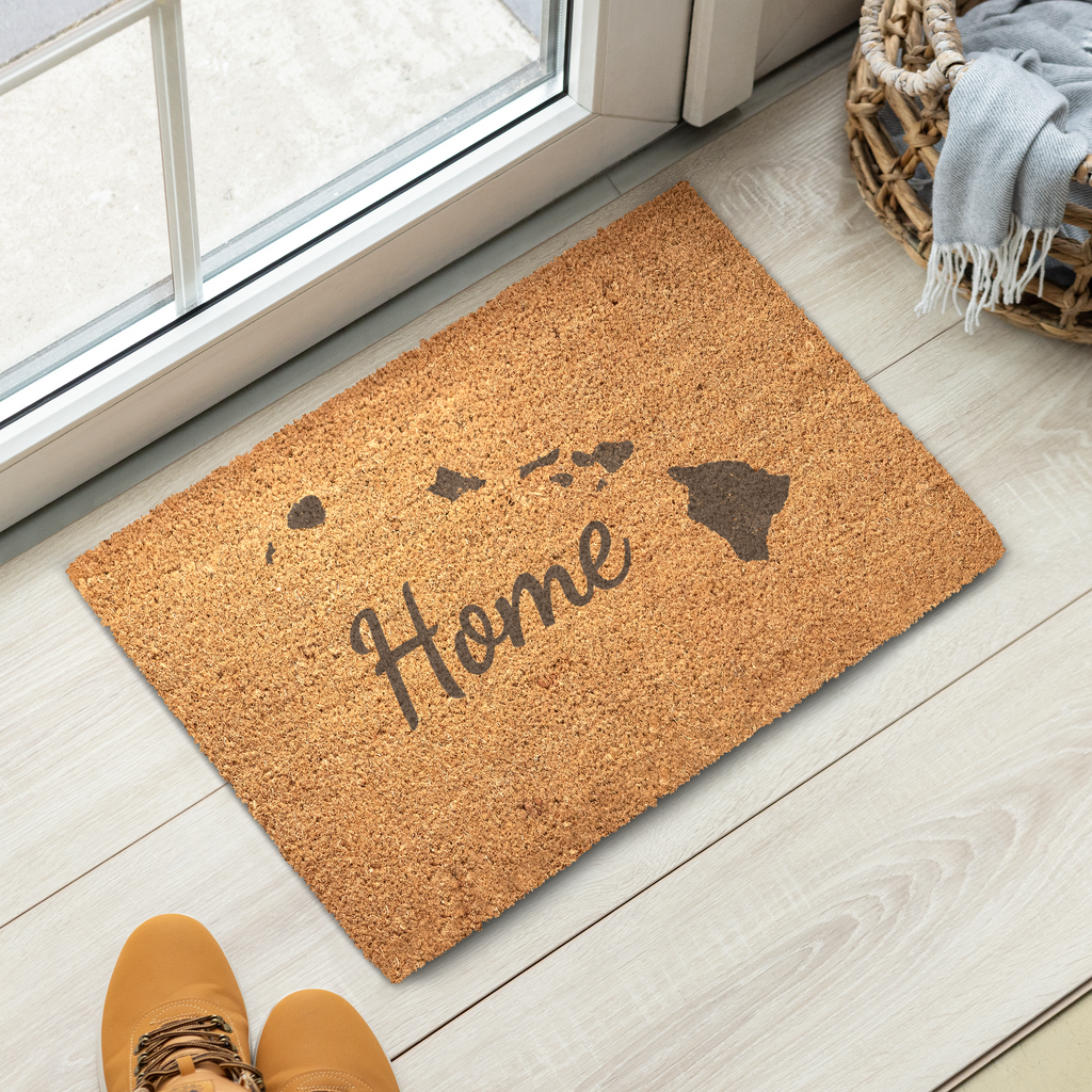 Hawaii Home Welcome Doormat State Silhouette Aloha State Door Mat
