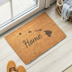 Hawaii Home Welcome Doormat State Silhouette Aloha State Door Mat