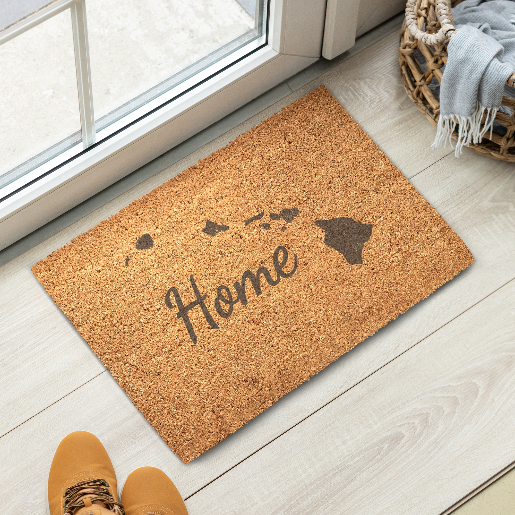 Hawaii Home Welcome Doormat State Silhouette Aloha State Door Mat
