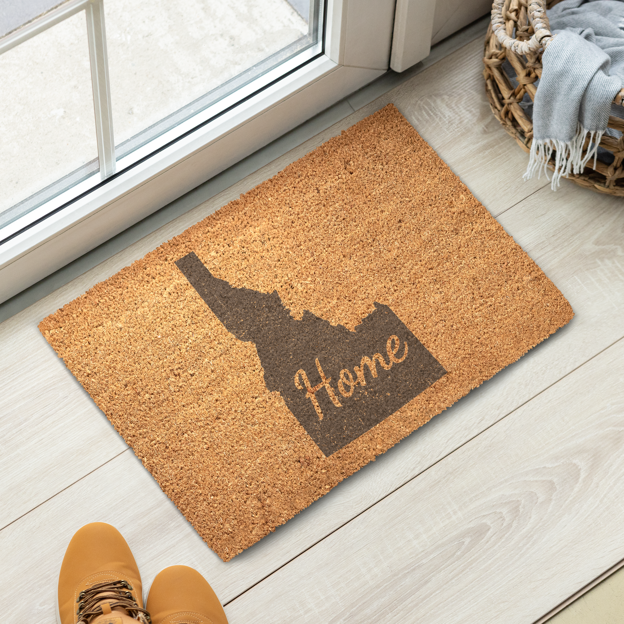 Idaho Home Welcome Doormat State Silhouette Gem State Door Mat