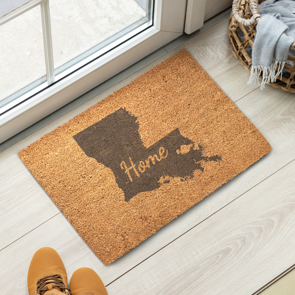 Louisiana Home Welcome Doormat State Silhouette Pelican State Door Mat