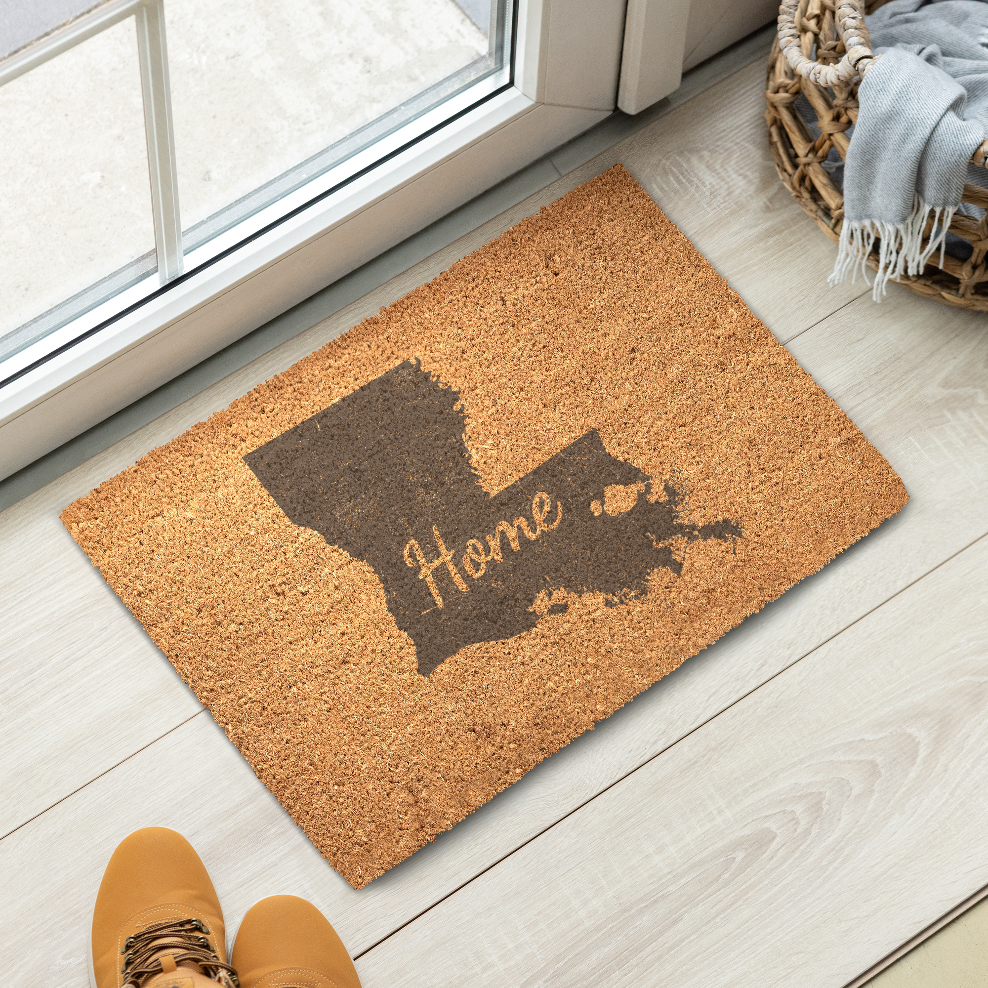 Louisiana Home Welcome Doormat State Silhouette Pelican State Door Mat