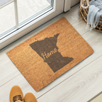 Minnesota Home Welcome Doormat State Silhouette North Star State Door Mat