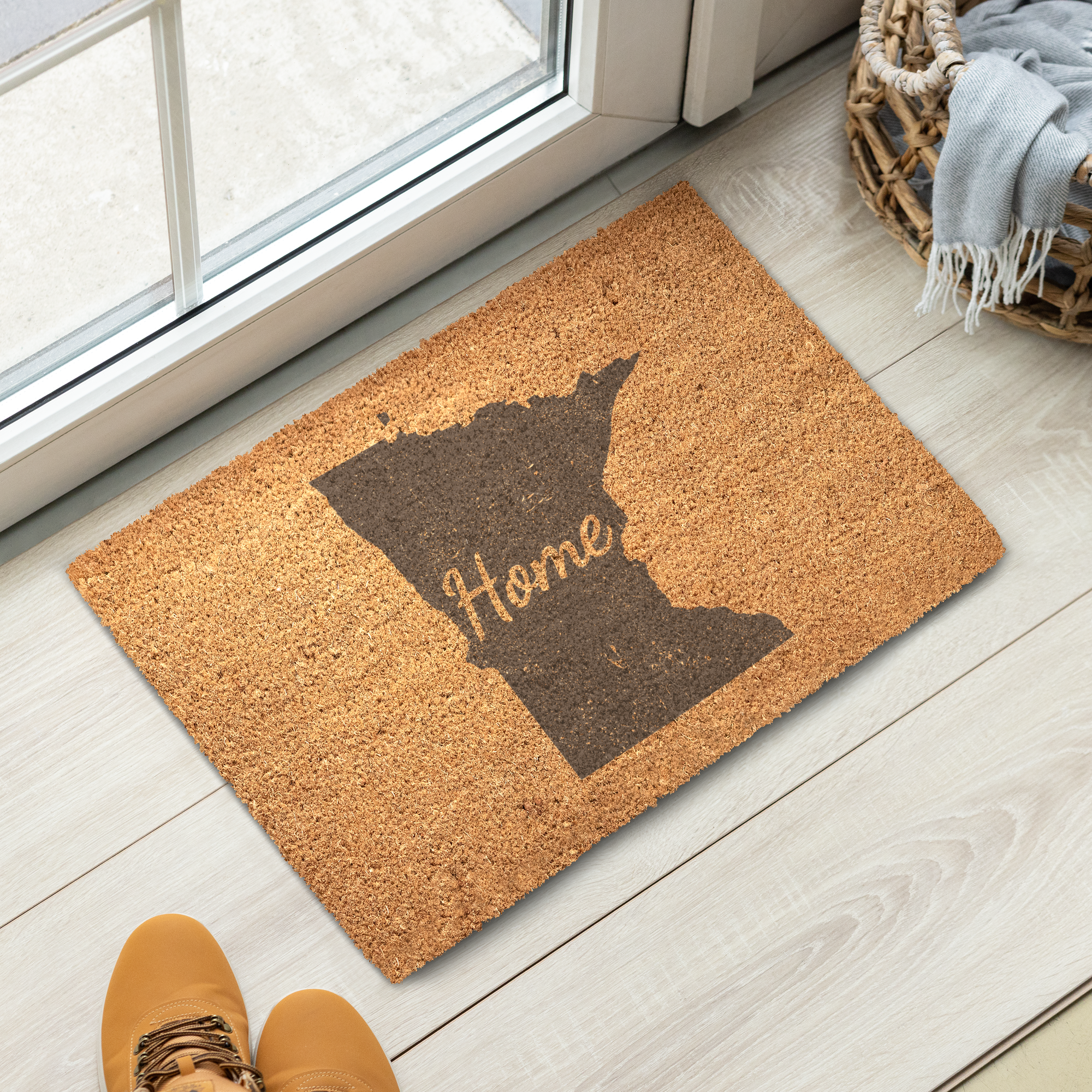 Minnesota Home Welcome Doormat State Silhouette North Star State Door Mat