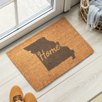 Missouri Home Welcome Doormat State Silhouette Show-Me State Door Mat