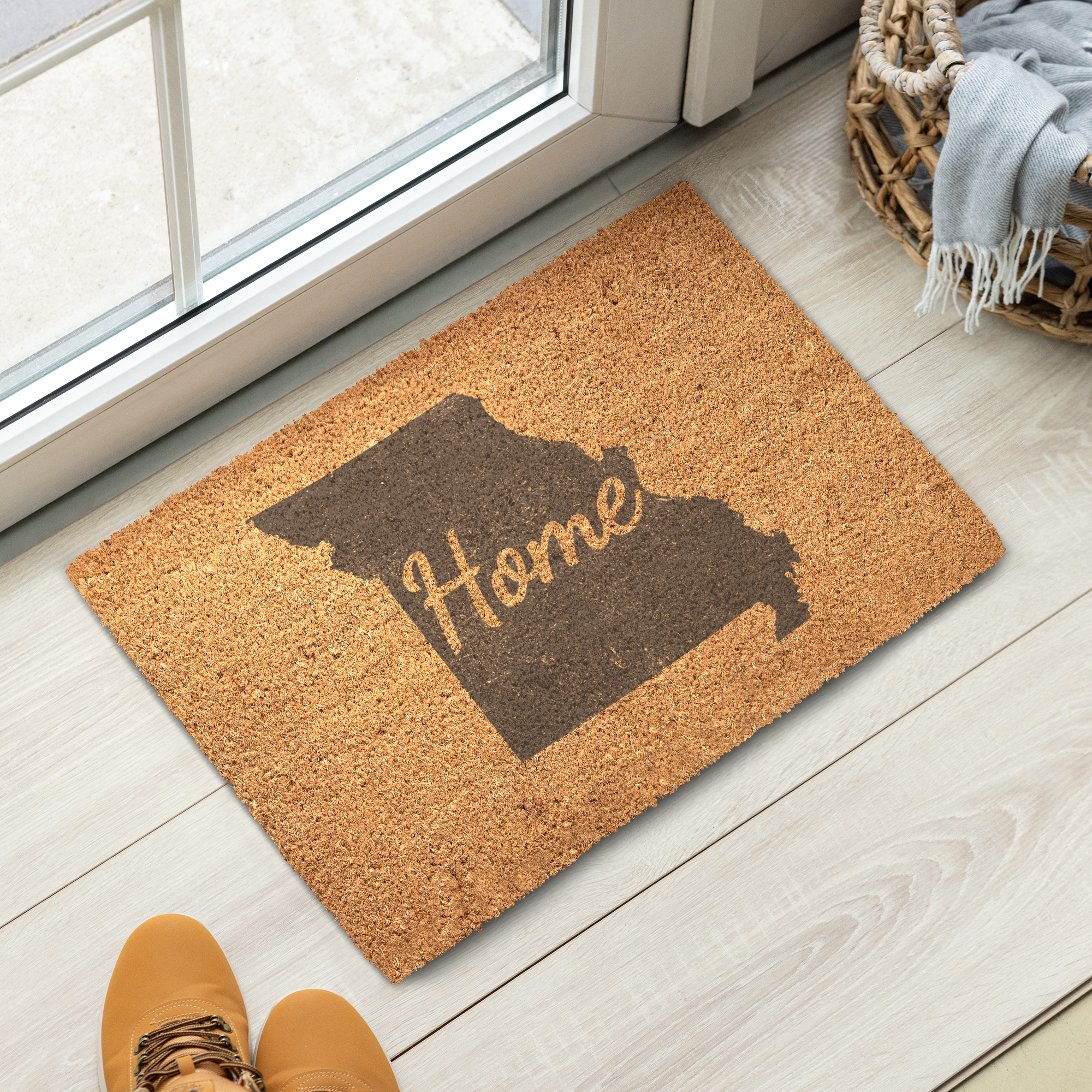 Missouri Home Welcome Doormat State Silhouette Show-Me State Door Mat