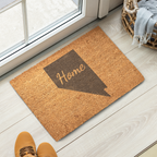 Nevada Home Welcome Doormat State Silhouette Silver State Door Mat