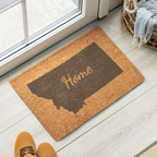 Montana Home Welcome Doormat State Silhouette Treasure State Door Mat