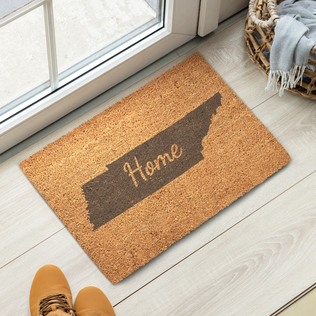 Tennessee Home Welcome Doormat State Silhouette Volunteer State Door Mat