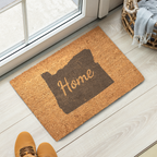 Oregon Home Welcome Doormat State Silhouette Beaver State Door Mat