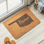 Oklahoma Home Welcome Doormat State Silhouette Sooner State Door Mat