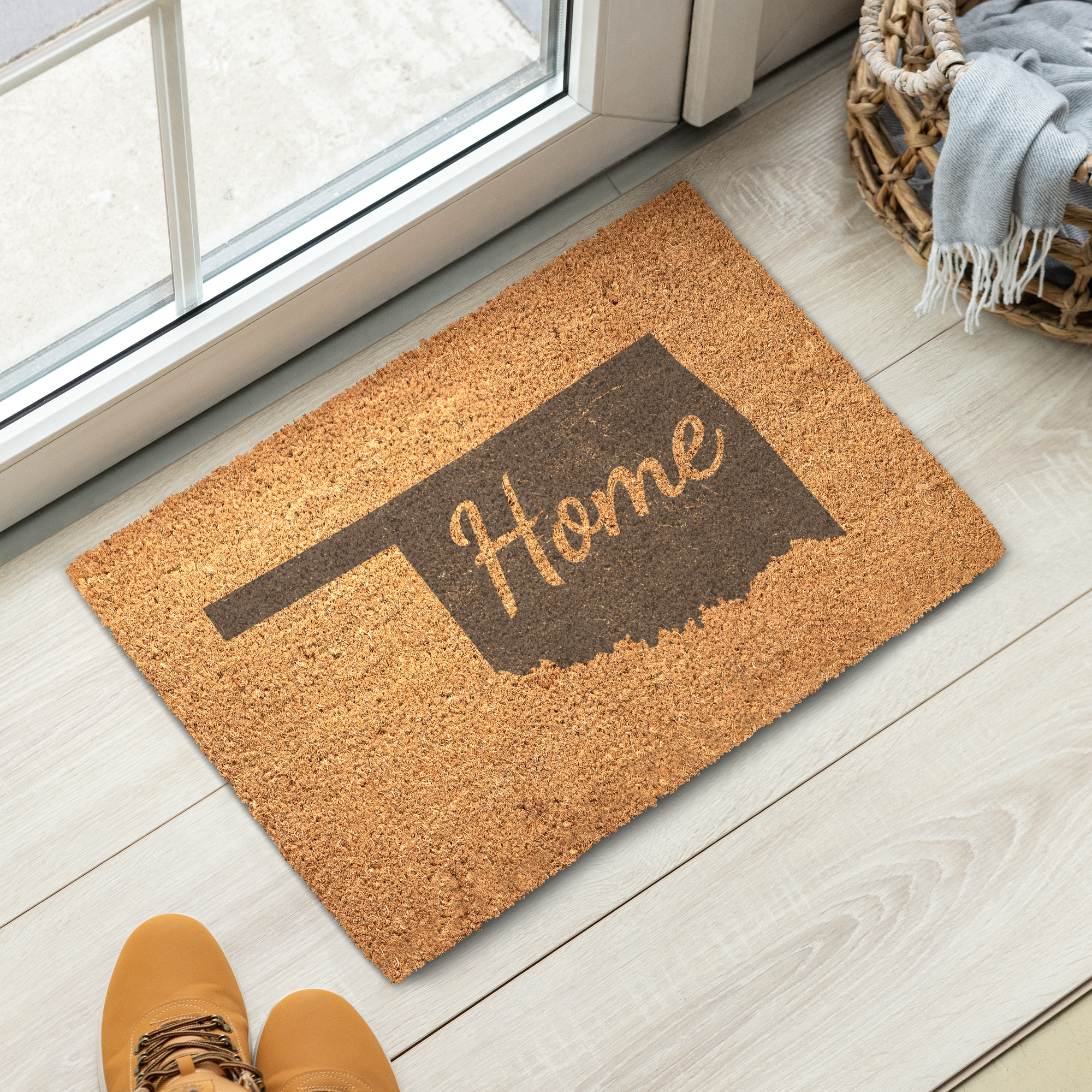 Oklahoma Home Welcome Doormat State Silhouette Sooner State Door Mat
