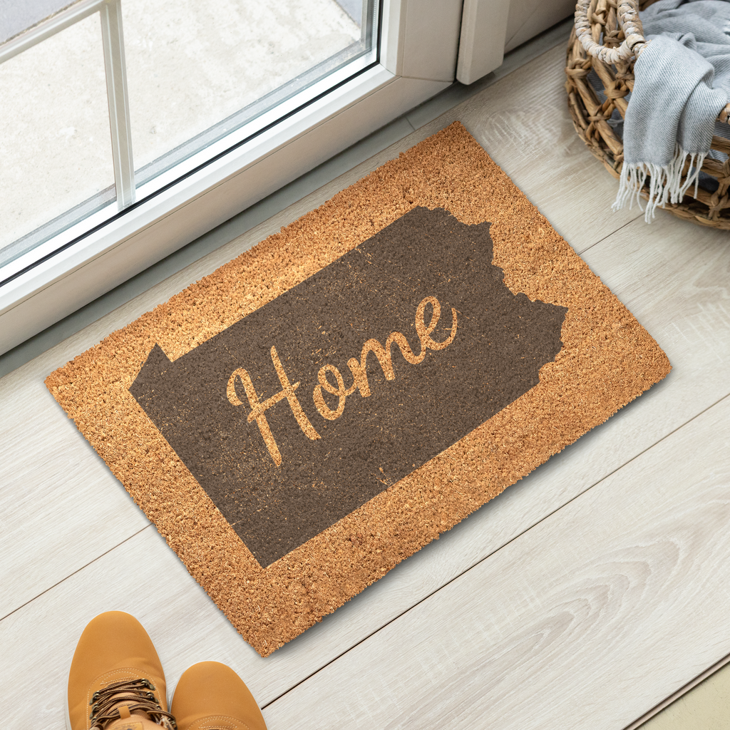 Pennsylvania Home Welcome Doormat State Silhouette Keystone State Door Mat