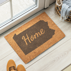 Pennsylvania Home Welcome Doormat State Silhouette Keystone State Door Mat