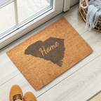 South Carolina Home Welcome Doormat State Silhouette Palmetto State Door Mat