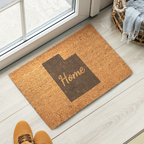 Utah Home Welcome Doormat State Silhouette Beehive State Door Mat