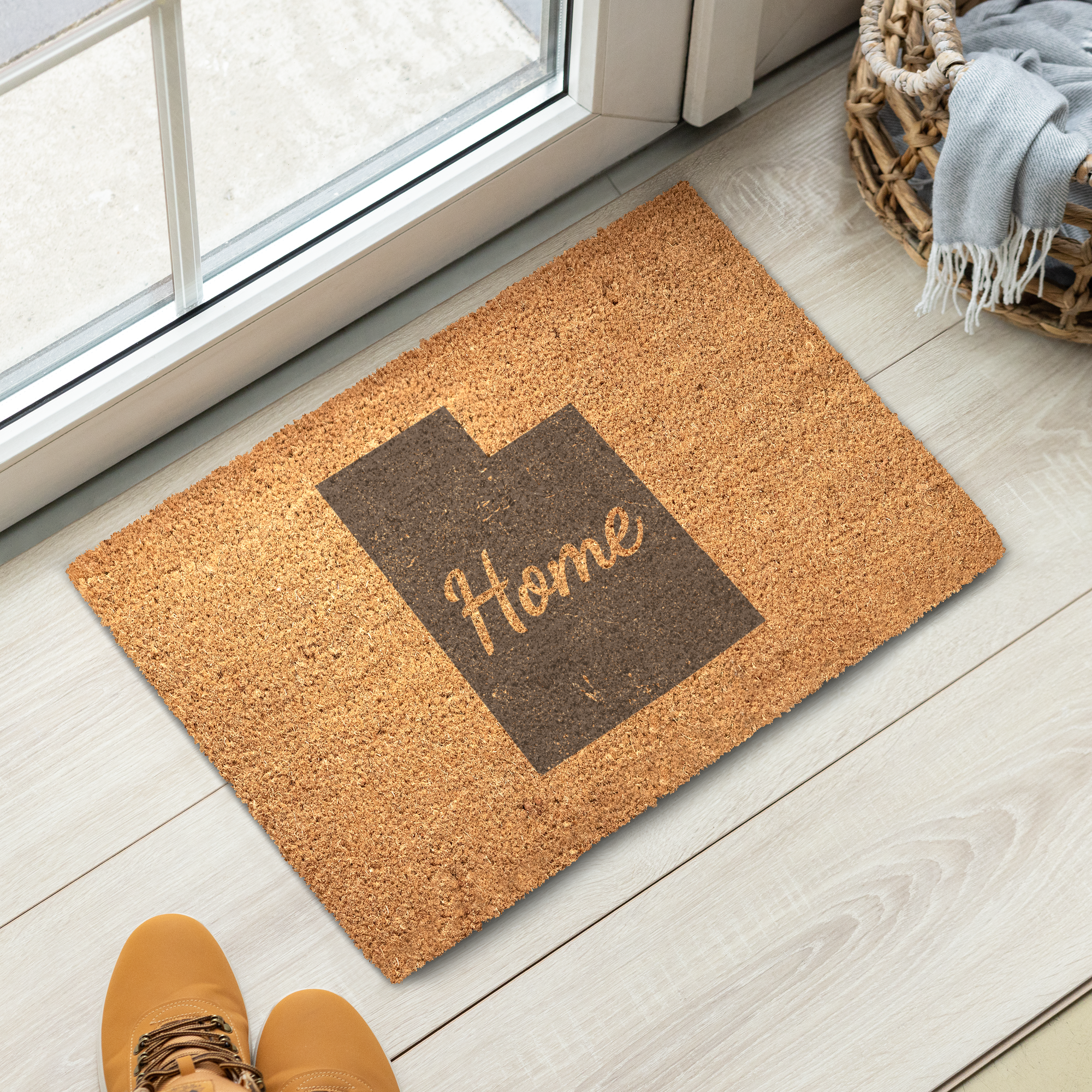 Utah Home Welcome Doormat State Silhouette Beehive State Door Mat