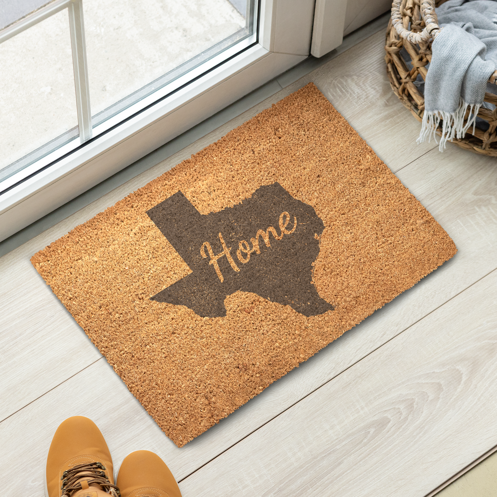 Texas Home Welcome Doormat State Silhouette Lone Star State Door Mat