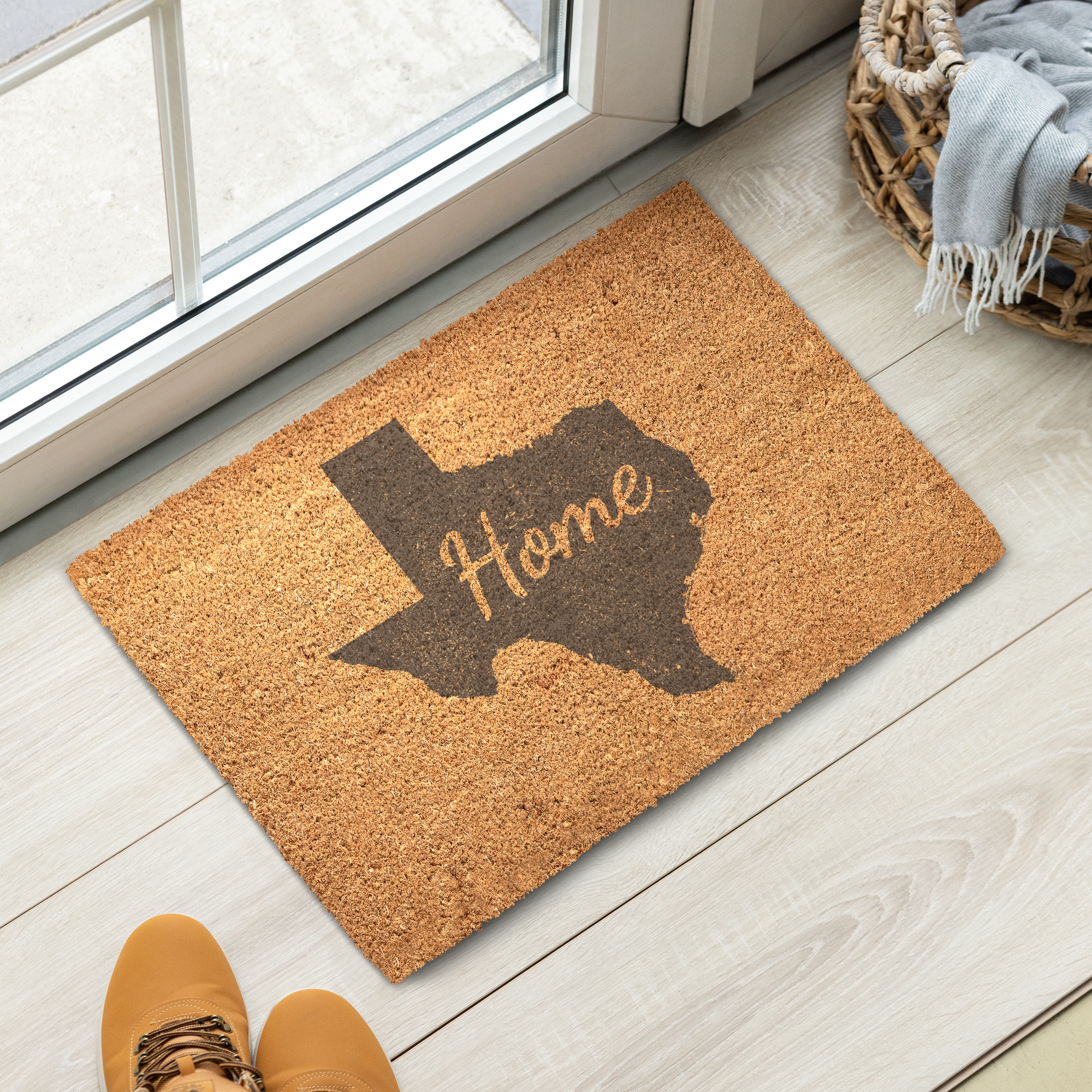 Texas Home Welcome Doormat State Silhouette Lone Star State Door Mat