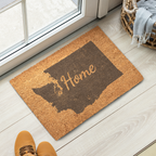 Washington Home Welcome Doormat State Silhouette Evergreen State Door Mat