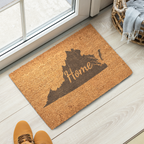 Virginia Home Welcome Doormat State Silhouette Old Dominion Door Mat