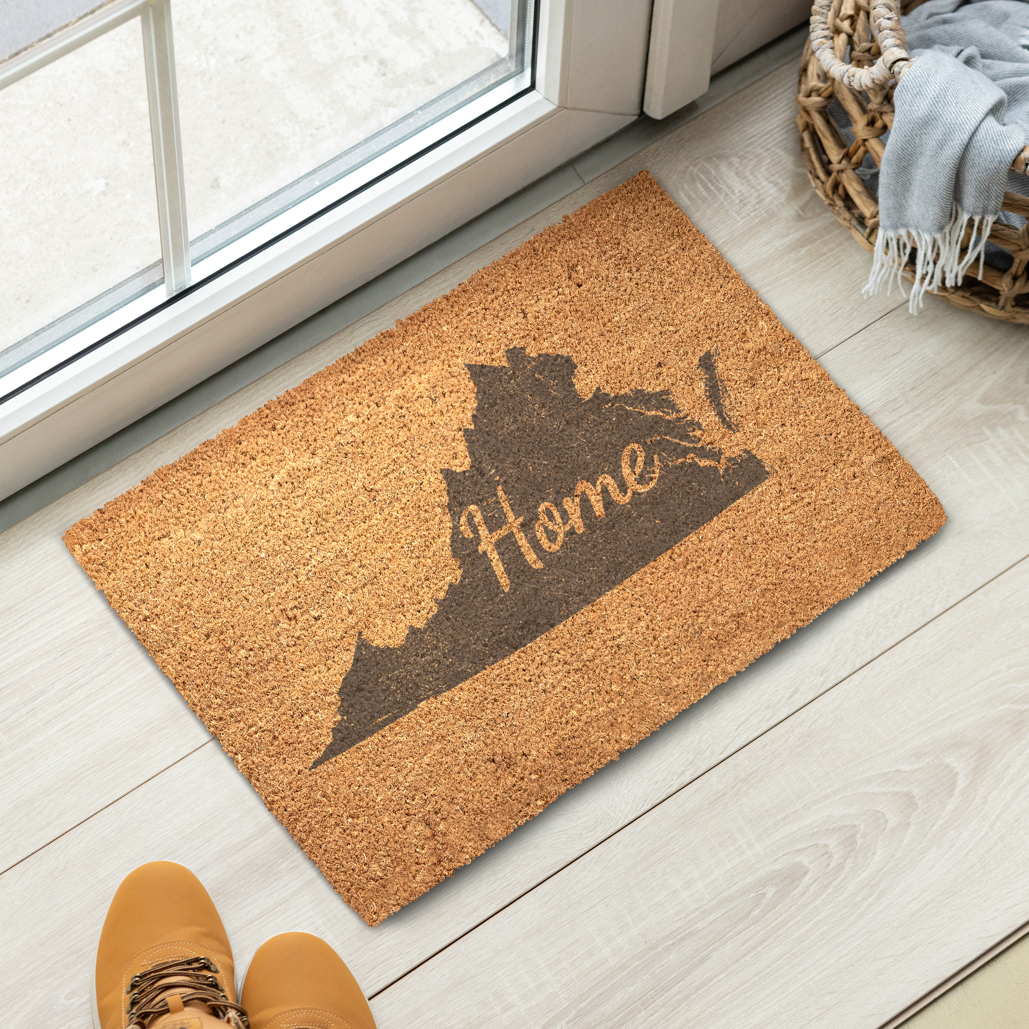Virginia Home Welcome Doormat State Silhouette Old Dominion Door Mat