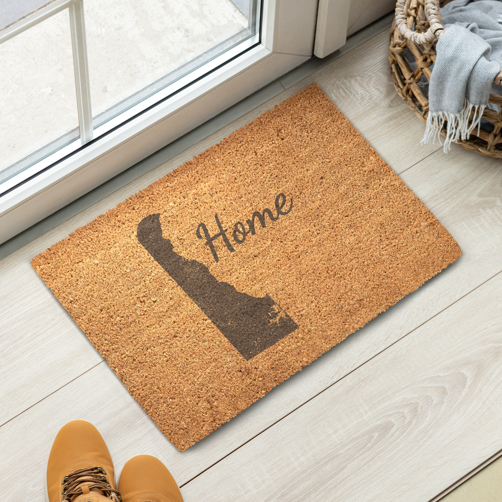 Delaware Home Welcome Doormat State Silhouette First State Door Mat
