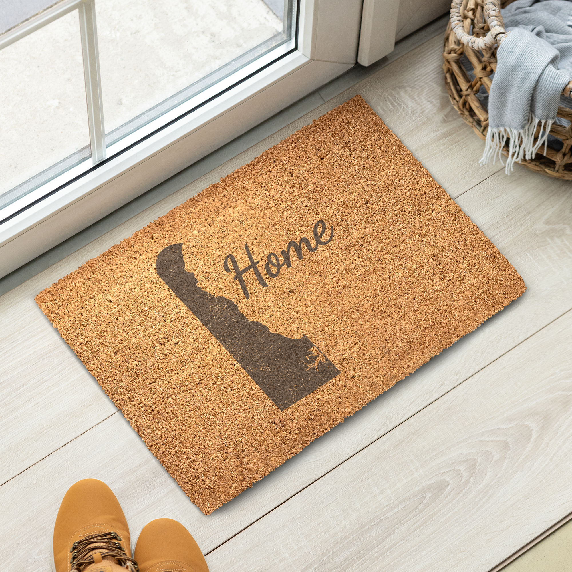 Delaware Home Welcome Doormat State Silhouette First State Door Mat