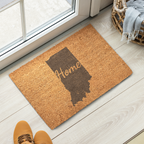 Indiana Home Welcome Doormat State Silhouette Hoosier State Door Mat