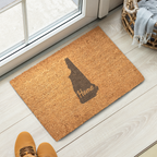 New Hampshire Home Welcome Doormat State Silhouette Granite State Door Mat